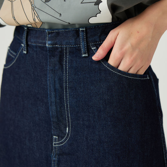 Takibi Denim Skirt - Indigo