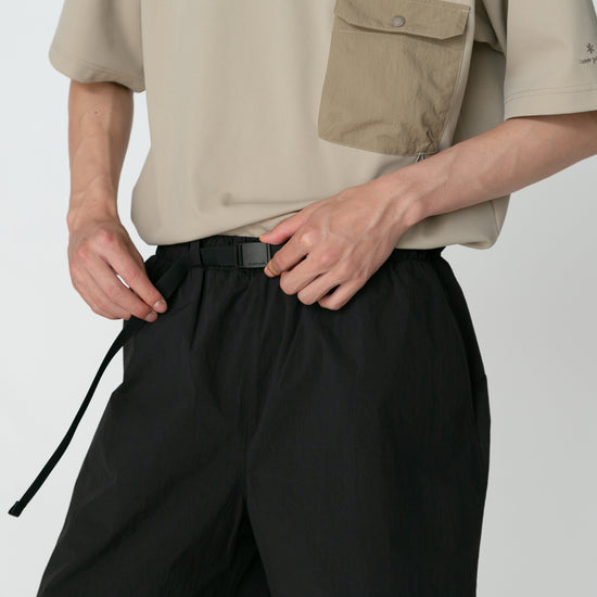 Nylon Tussah 2Way Shorts - Black