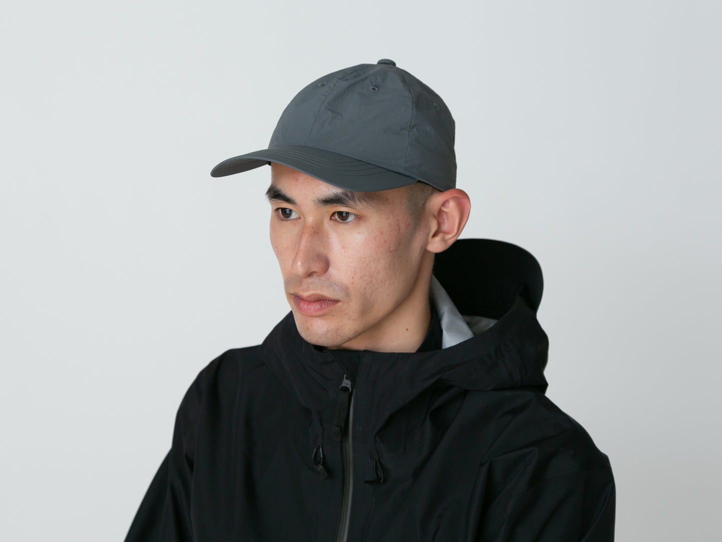 Nylon Tussah Cap - Grey