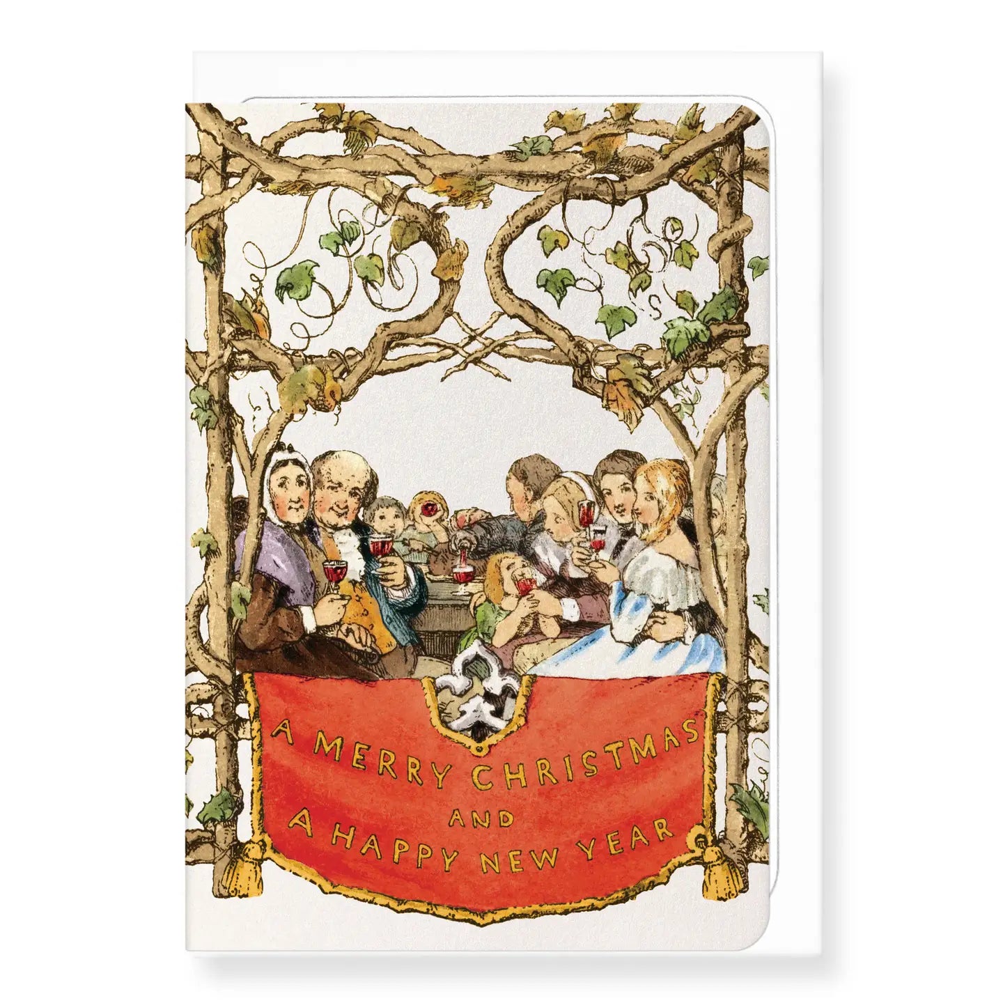 'First Christmas Card' 1843 Victorian Greeting Card