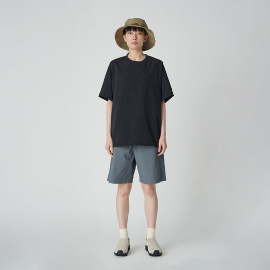 Nylon Tussah 2Way Shorts - Grey