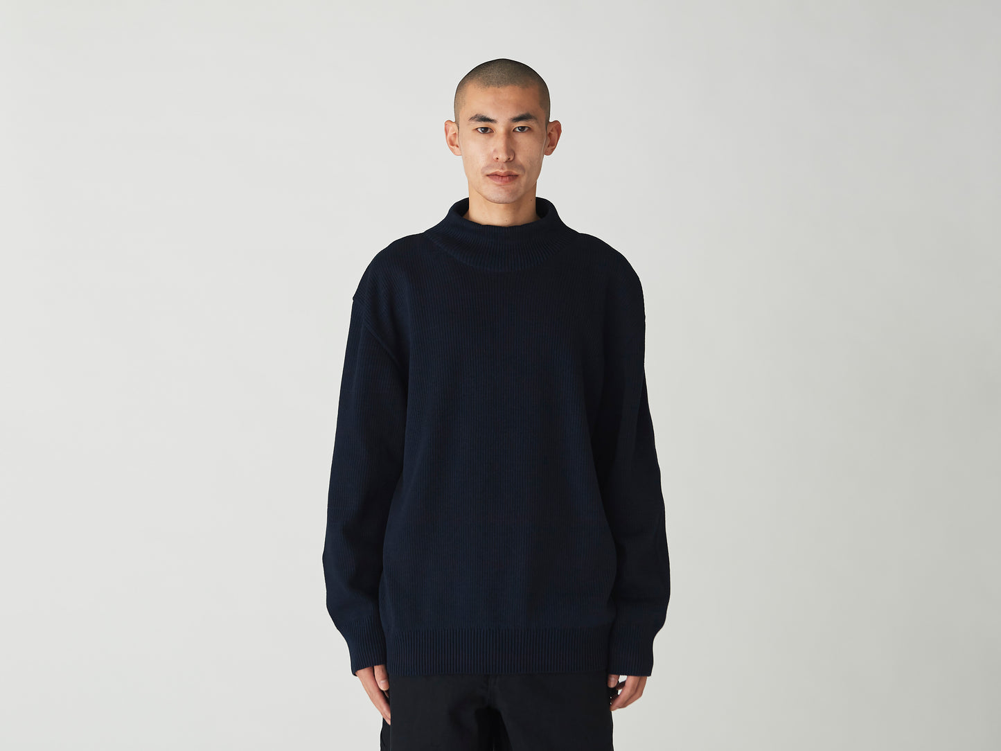 Knit High Neck - Navy
