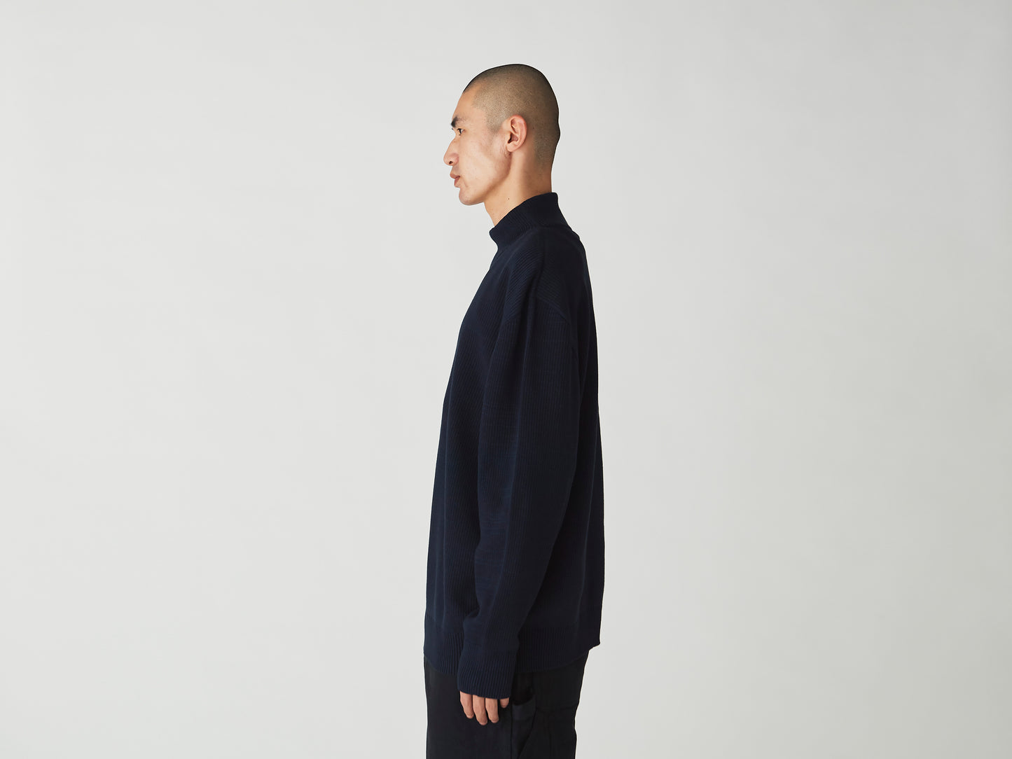 Knit High Neck - Navy