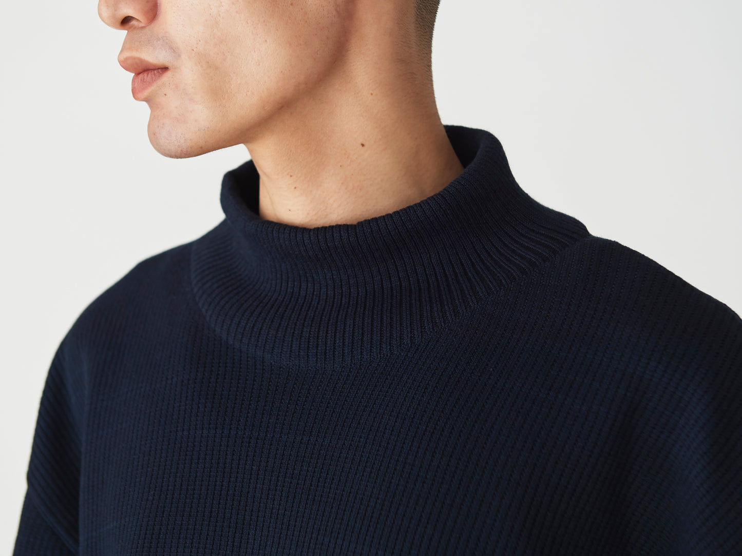 Knit High Neck - Navy