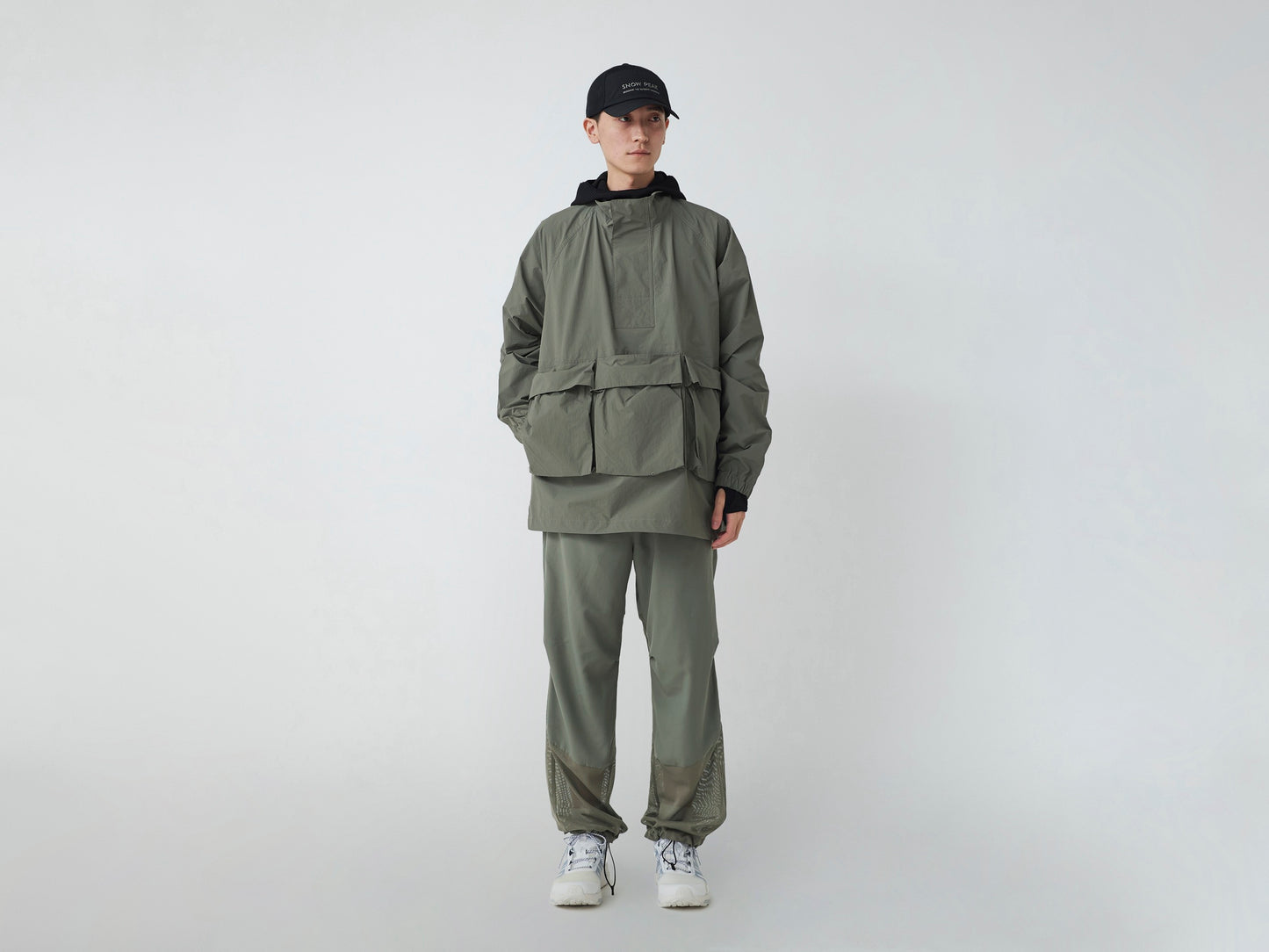 Nylon Tussah Anorak - Light Olive