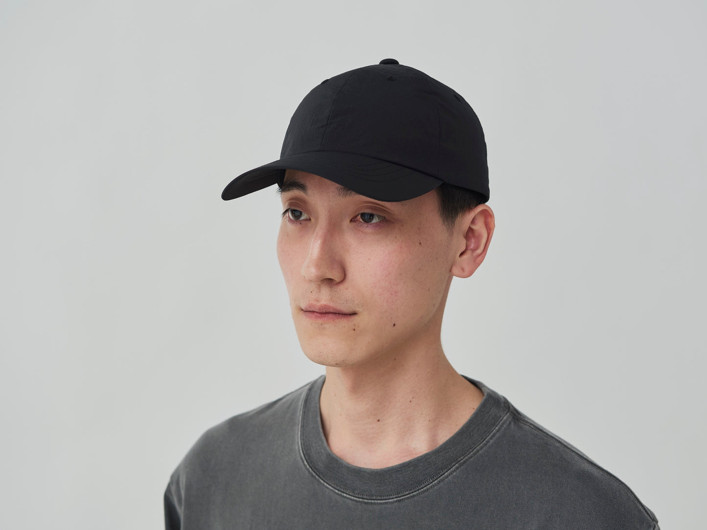 Nylon Tussah Cap - Black