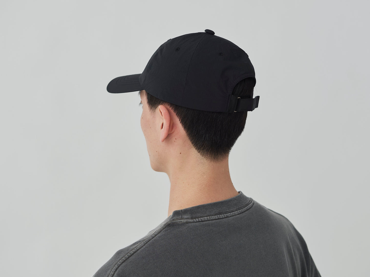 Nylon Tussah Cap - Black