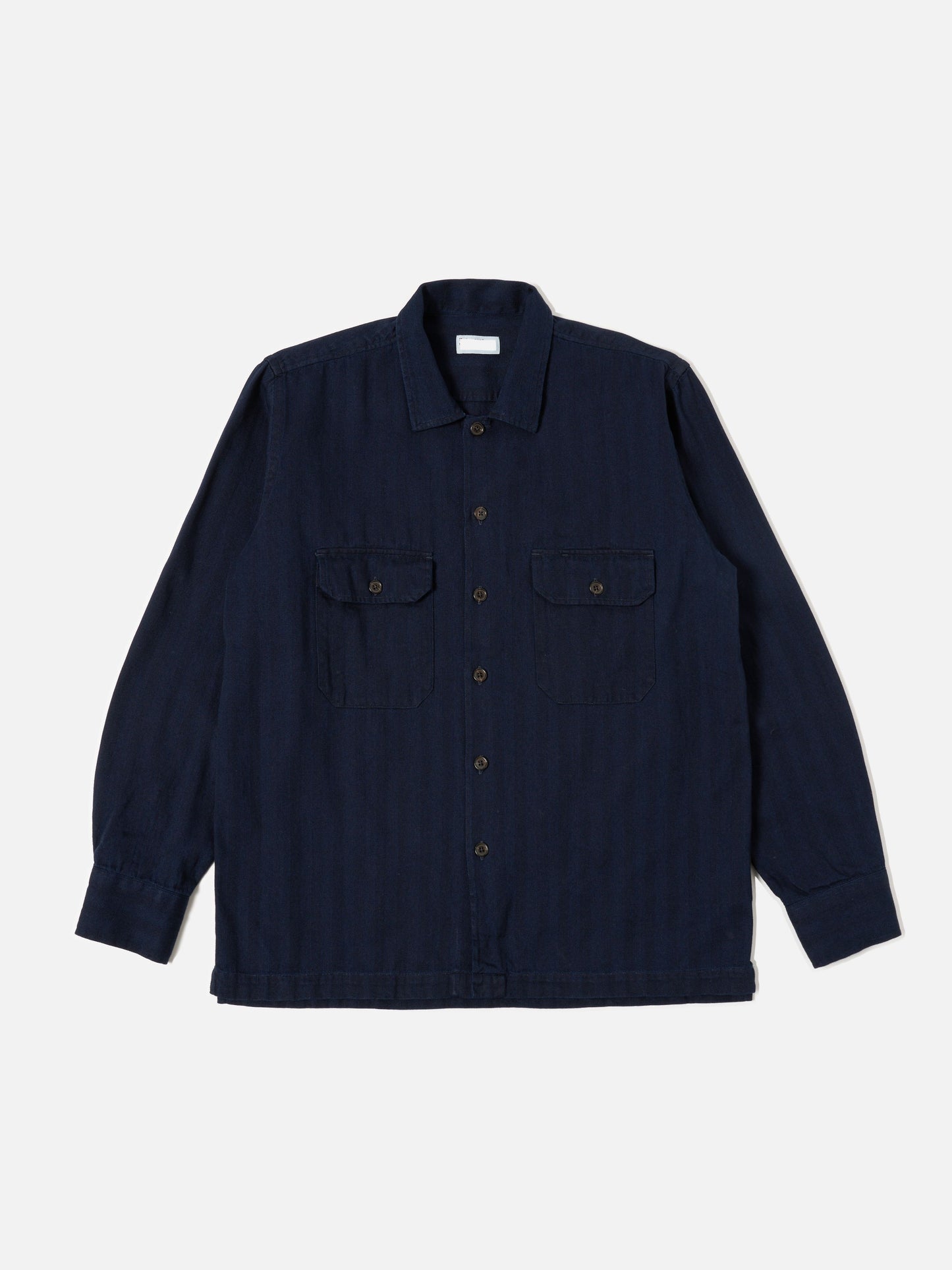 L/S Utility Shirt Herringbone Rec - Indigo