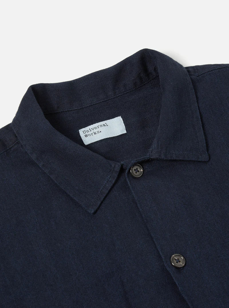 L/S Utility Shirt - Herringbode Denim - Rinse