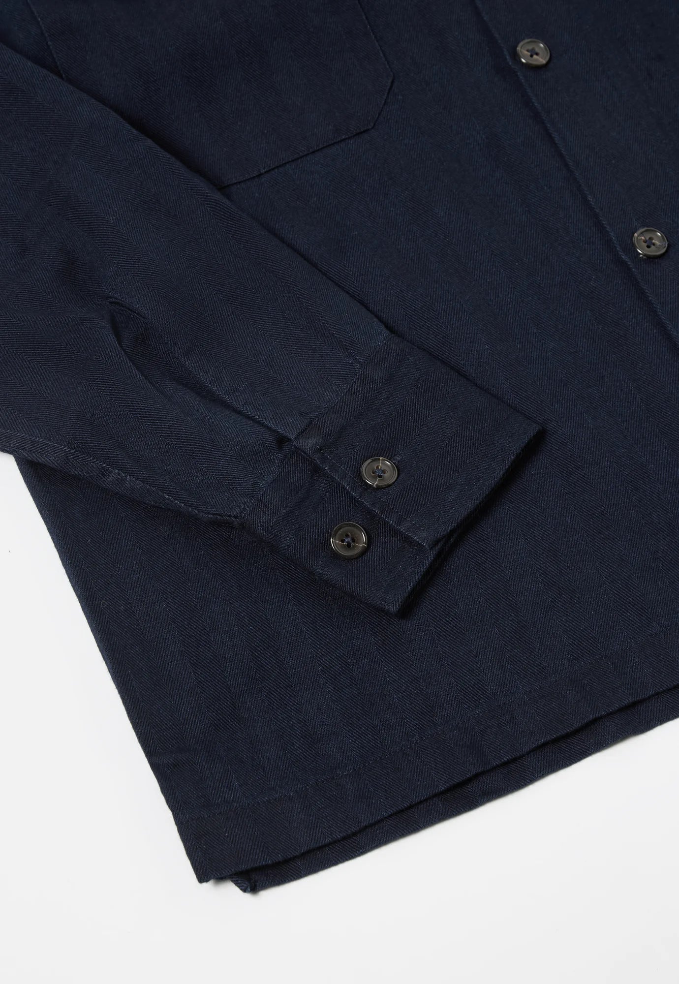 L/S Utility Shirt - Herringbode Denim - Rinse