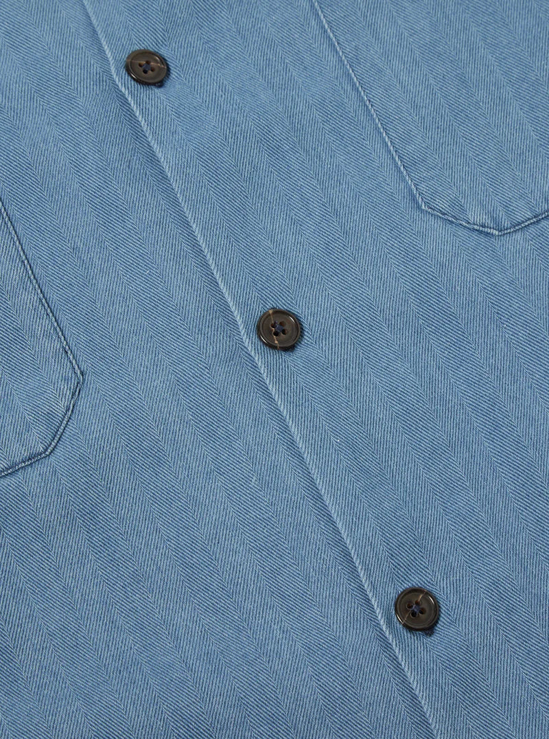 L/S Utility Shirt Herringbone Rec - Washed Indigo