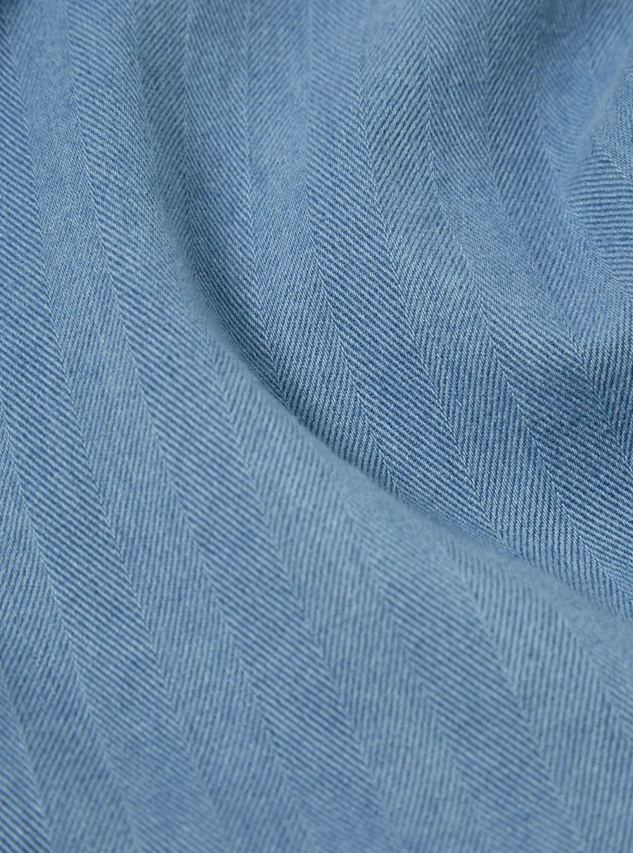 L/S Utility Shirt Herringbone Rec - Washed Indigo