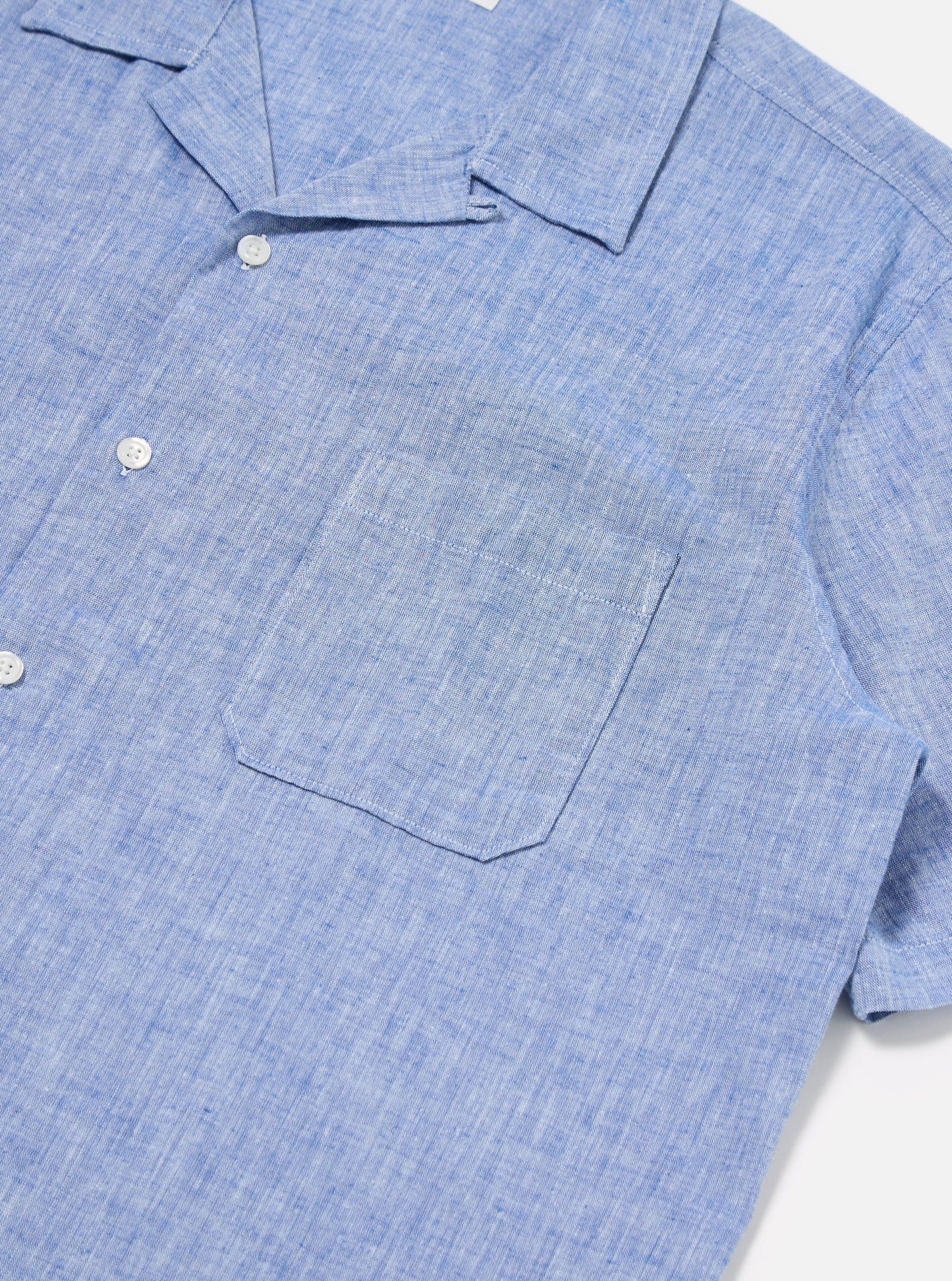 Road Shirt Slub Linen Mix - Blue