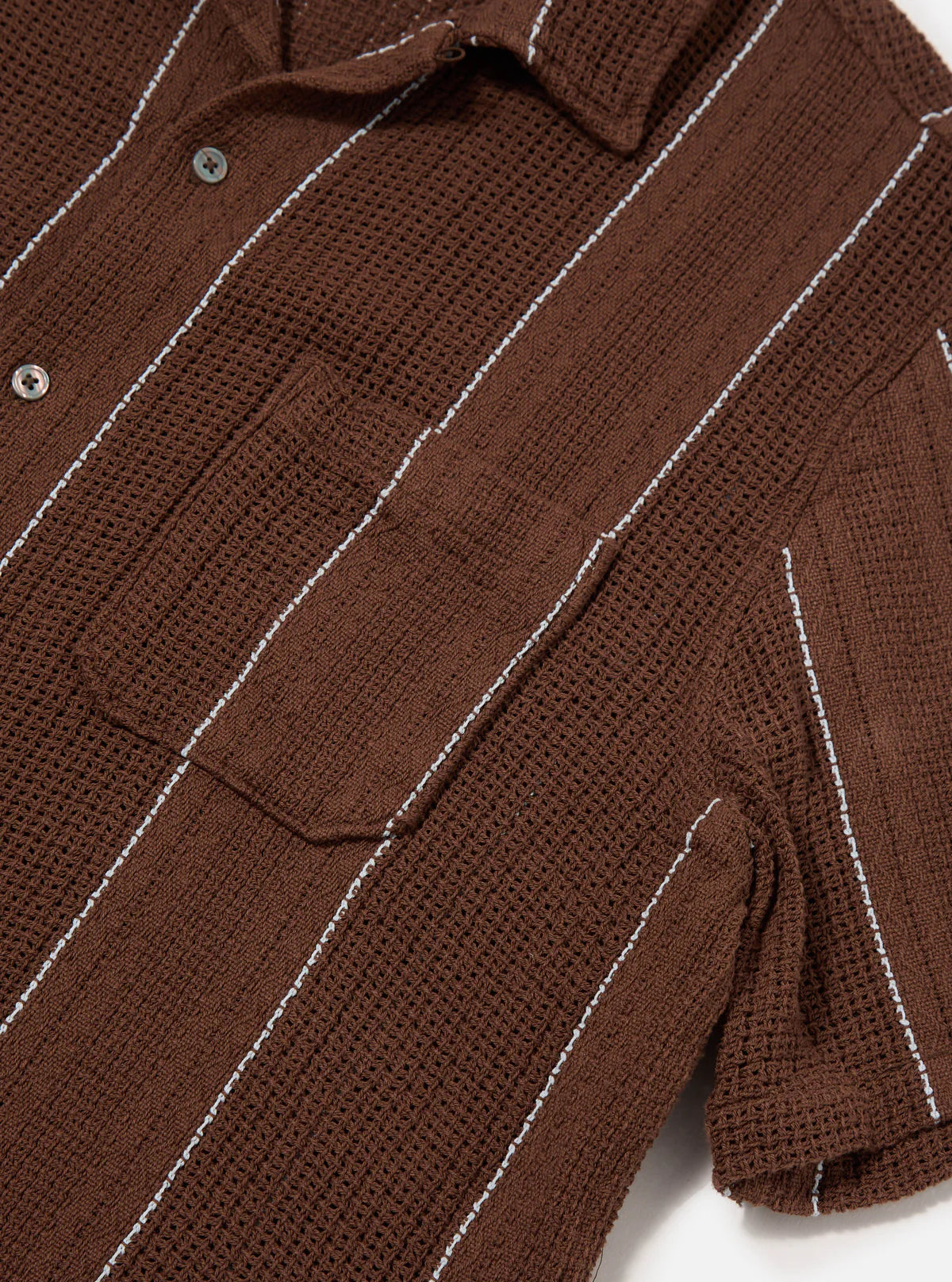 Road Shirt Reef Stripe Cotton - Brown