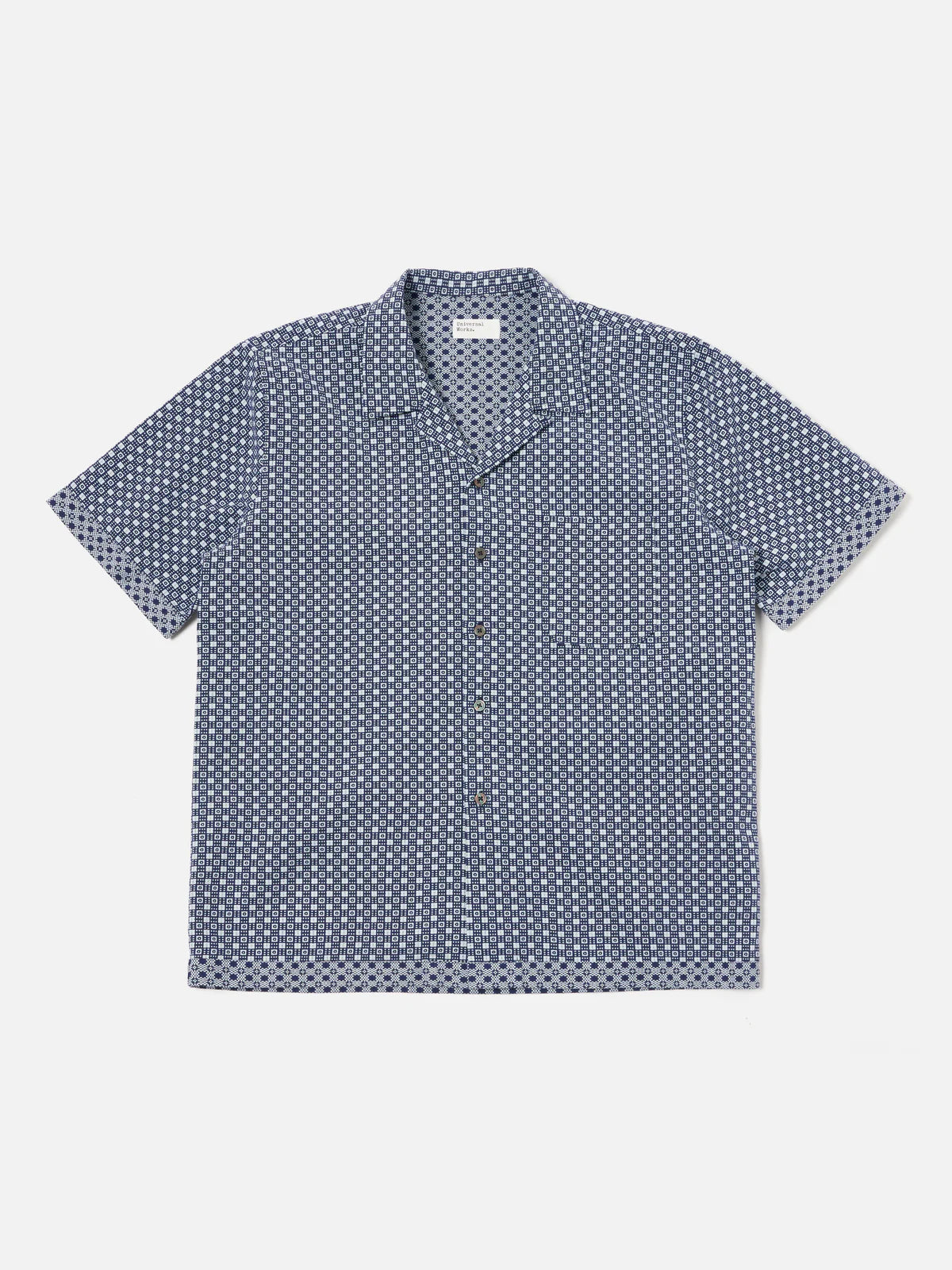 Dean Road Shirt Tile 3 Cotton - Navy