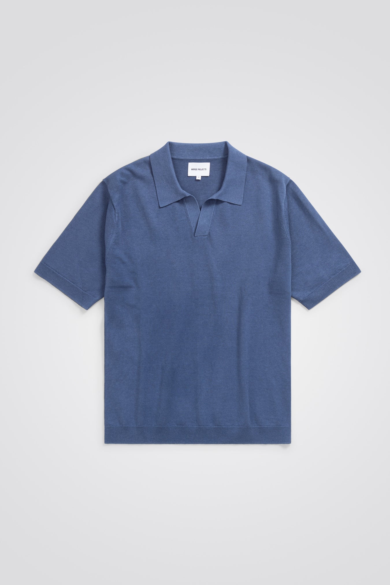 Leif Cotton Linen Polo - Calcite Blue
