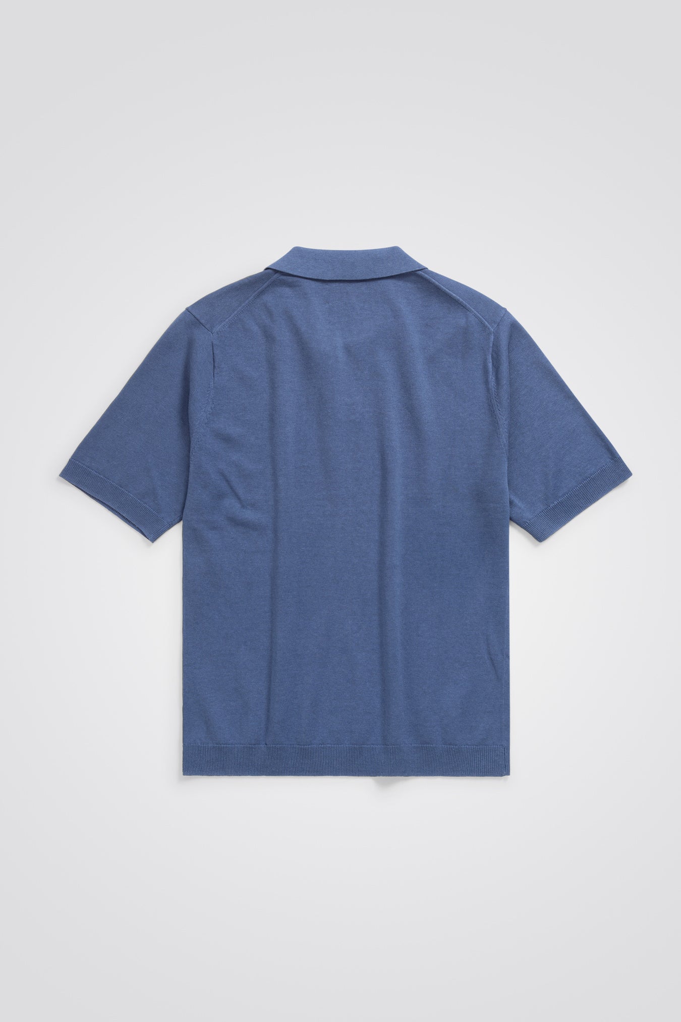 Leif Cotton Linen Polo - Calcite Blue