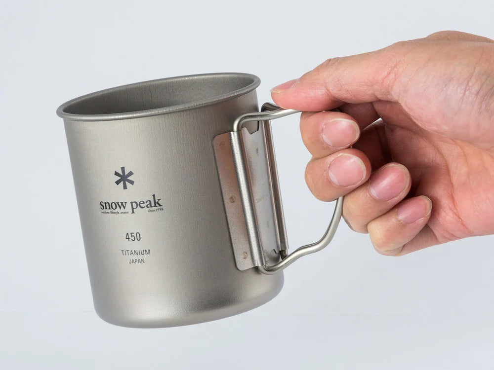 Titanium Single Wall Mug 450 - Silver