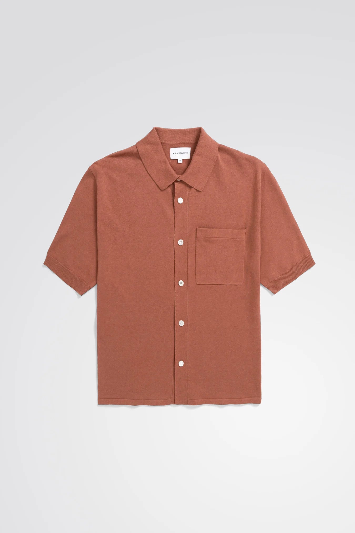 Rollo Cotton Linen SS Shirt - Red Clay