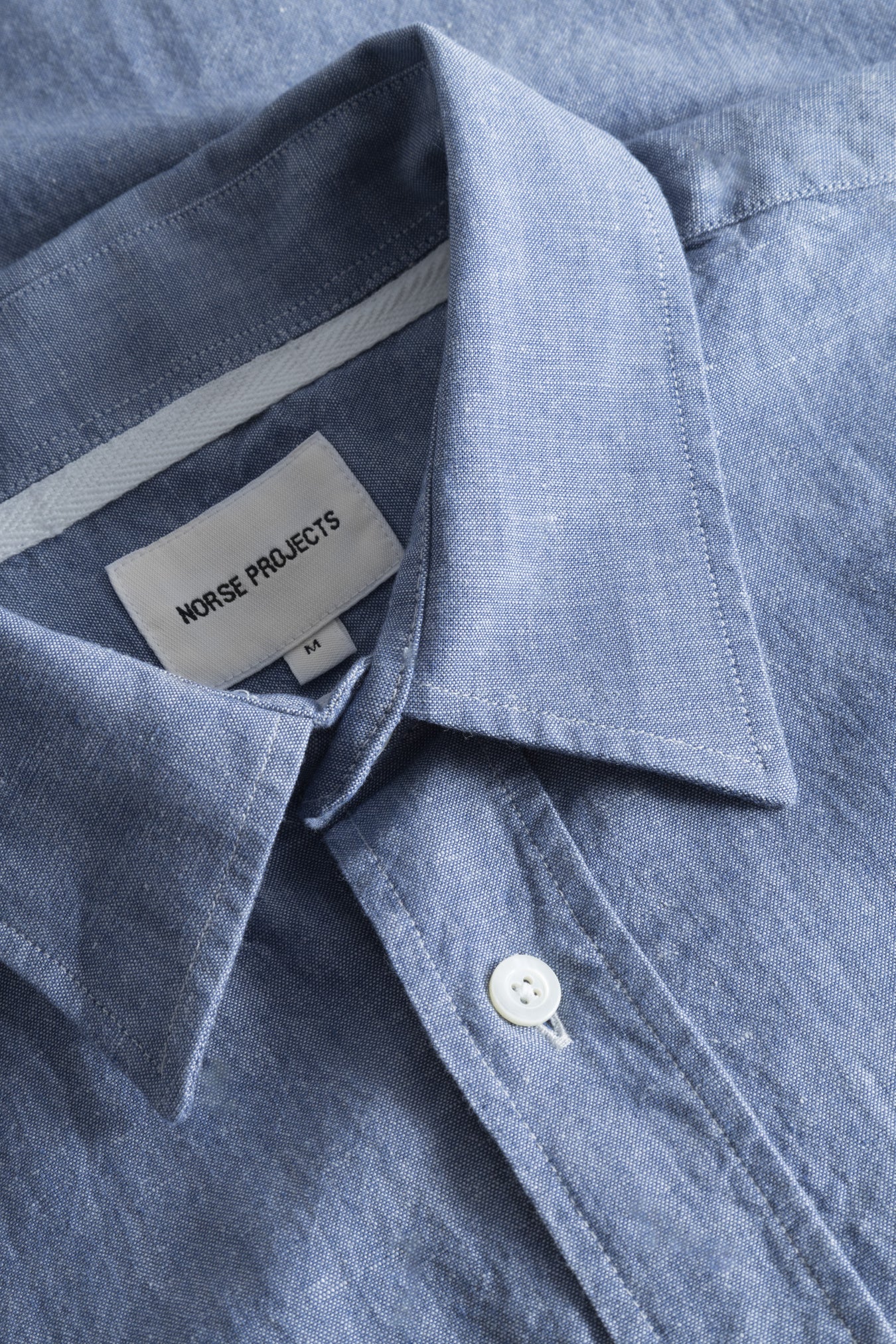 Algot Relaxed Cotton Linen Shirt - Pale Blue