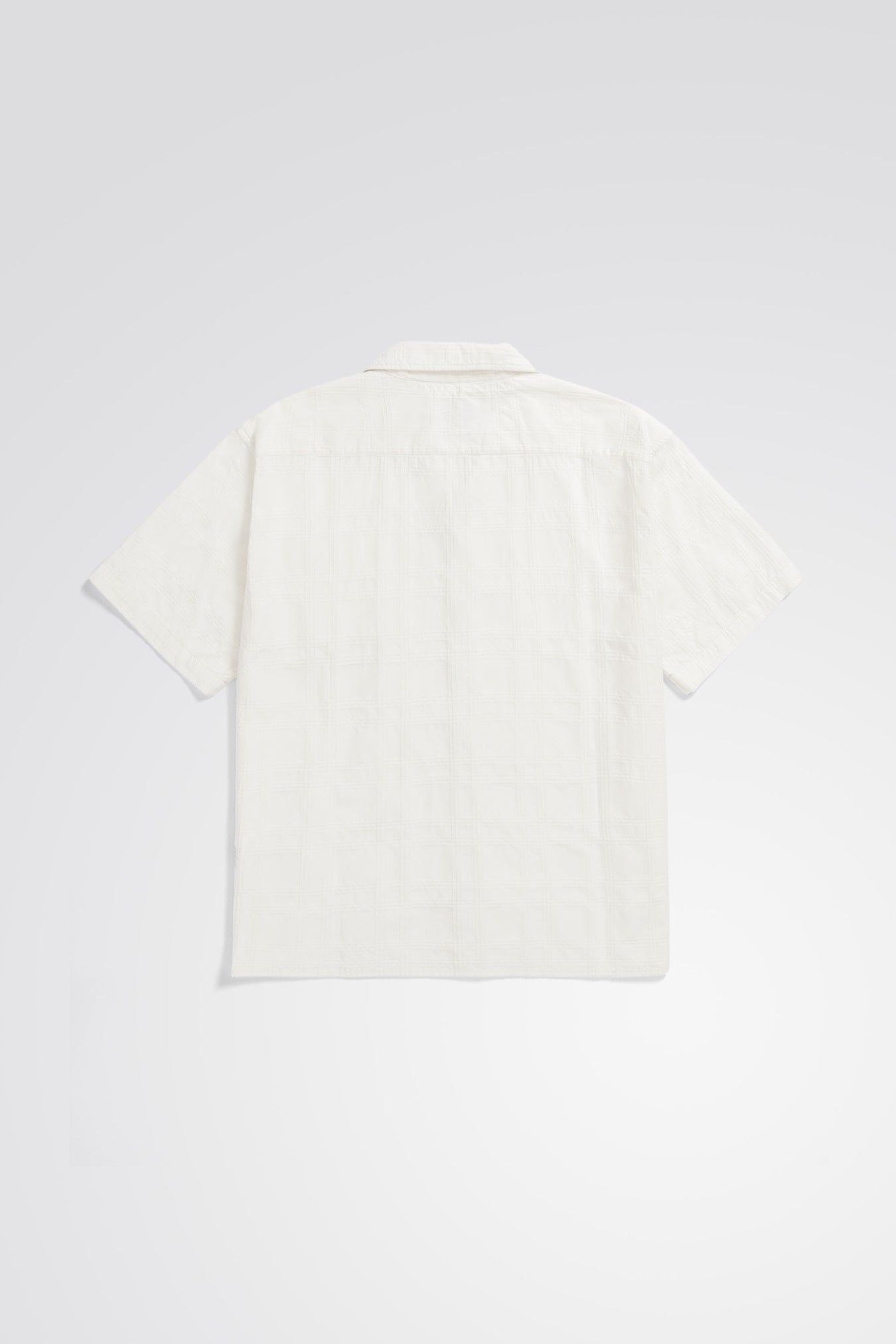 Carsten Relaxed Dobby Check Shirt - Ecru