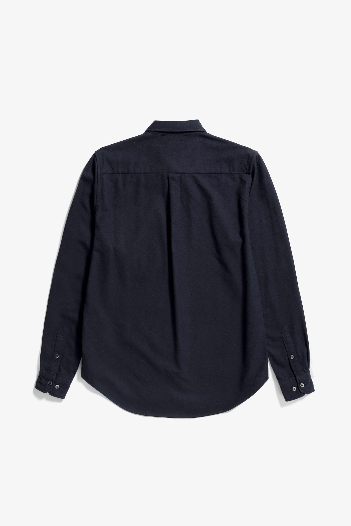 Osvald Organic Flannel Shirt - Dark Navy