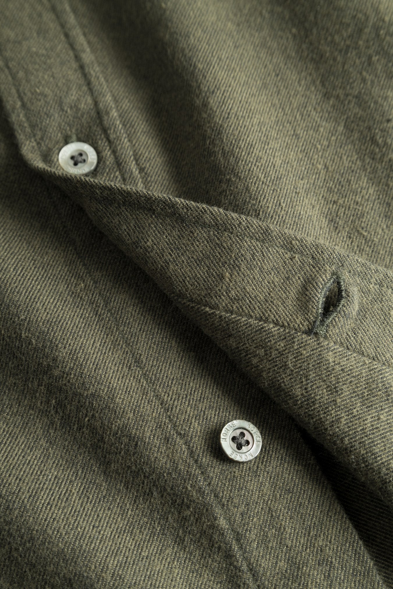 Osvald Organic Flannel Shirt - Sitka Green