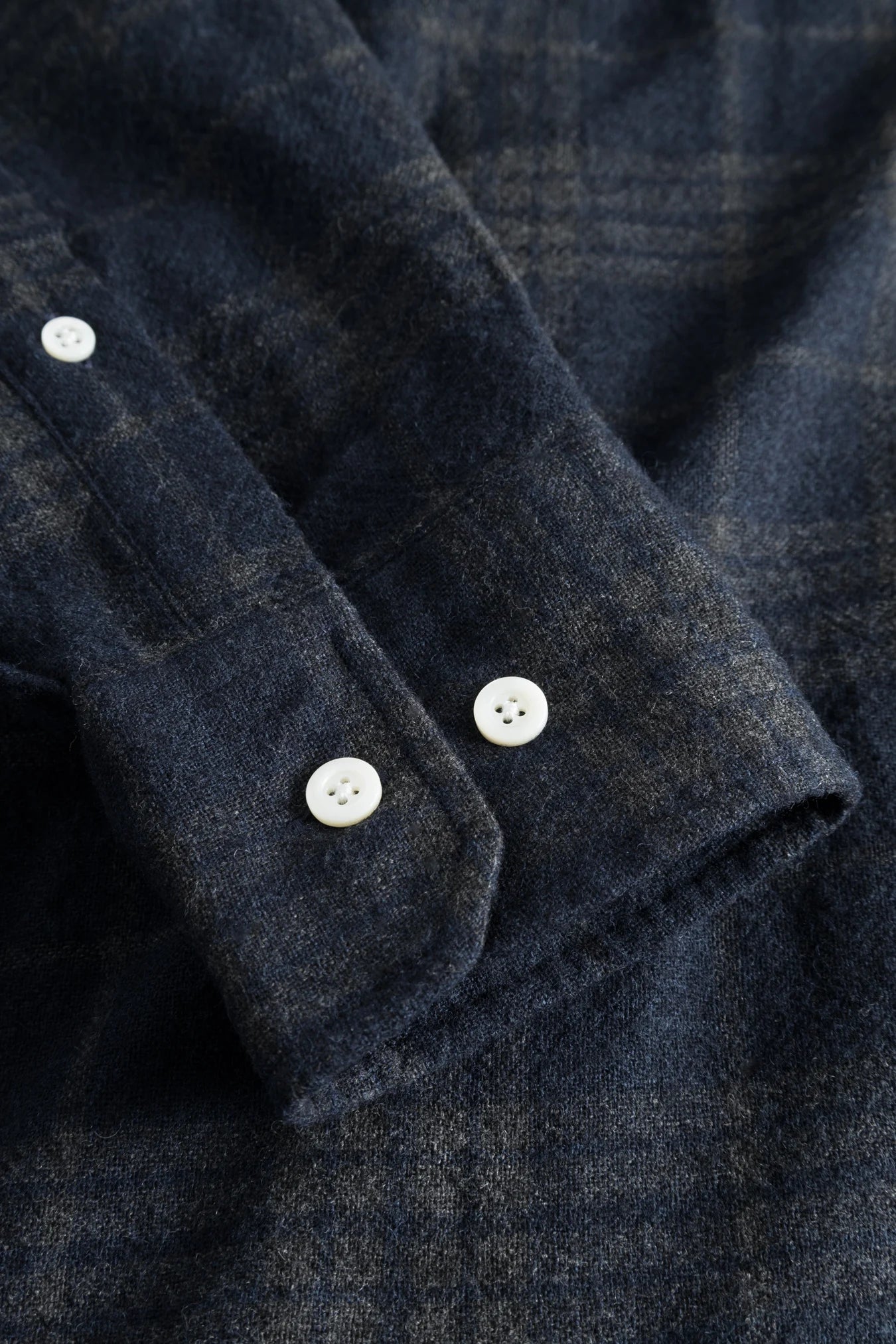 Algot Relaxed Wool Check Shirt - Dark Navy