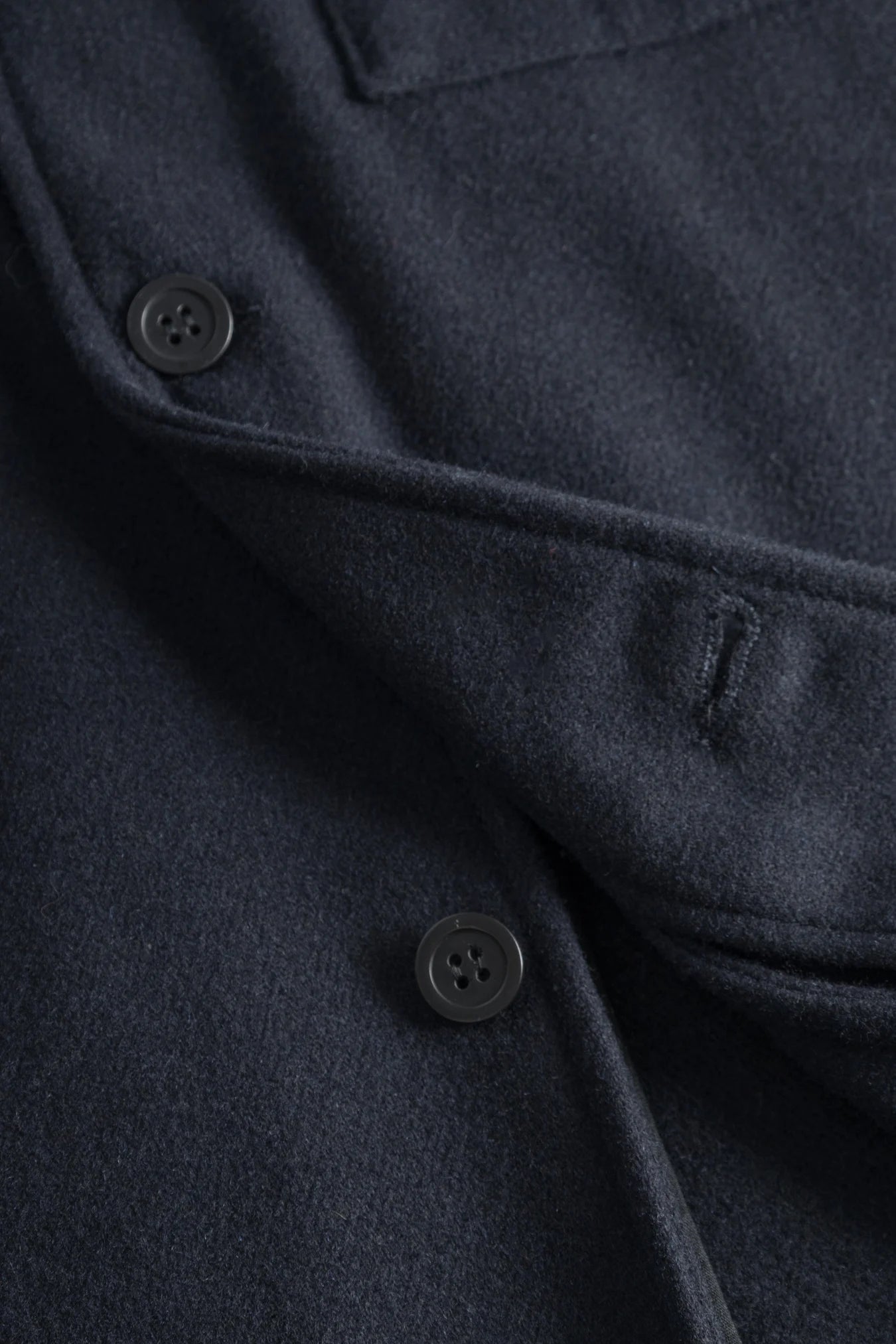 Folke Wool Overshirt - Dark Navy