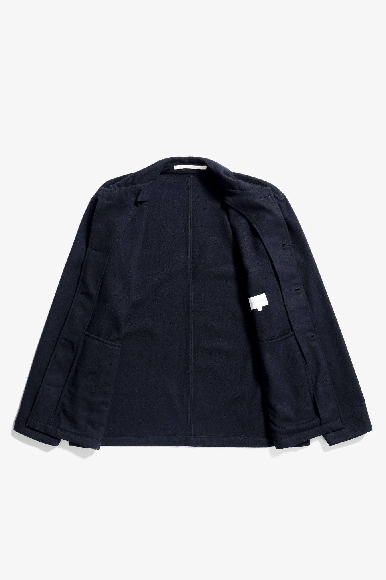 Folke Wool Overshirt - Dark Navy