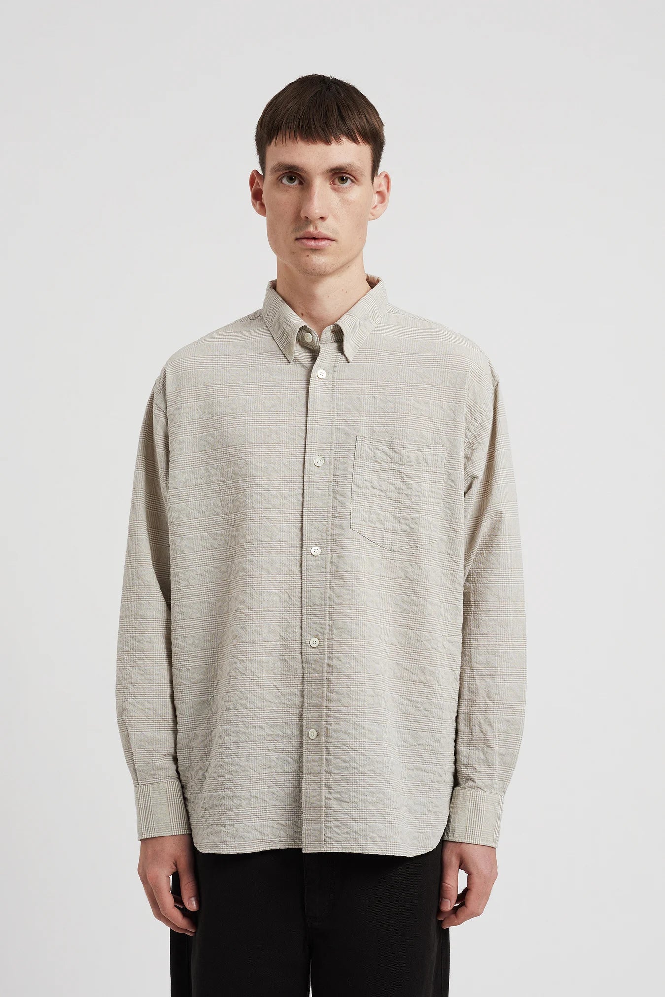 Mo Oversized Check Shirt - Heathland Brown