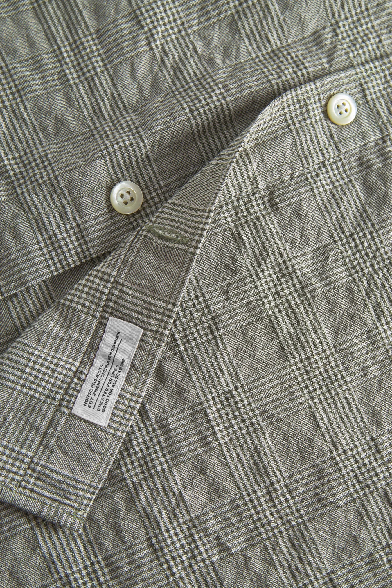 Mo Oversized Check SS Shirt - Moss Green