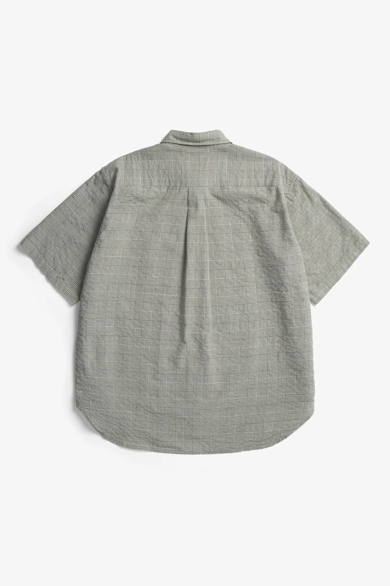 Mo Oversized Check SS Shirt - Moss Green