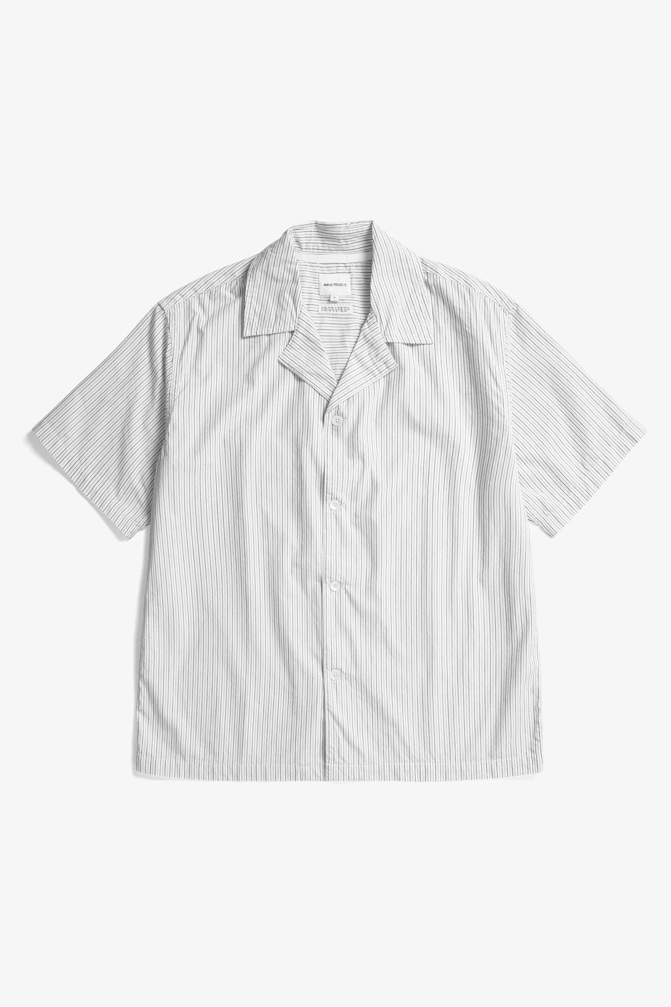 Mads Poplin Stripe SS - Ecru