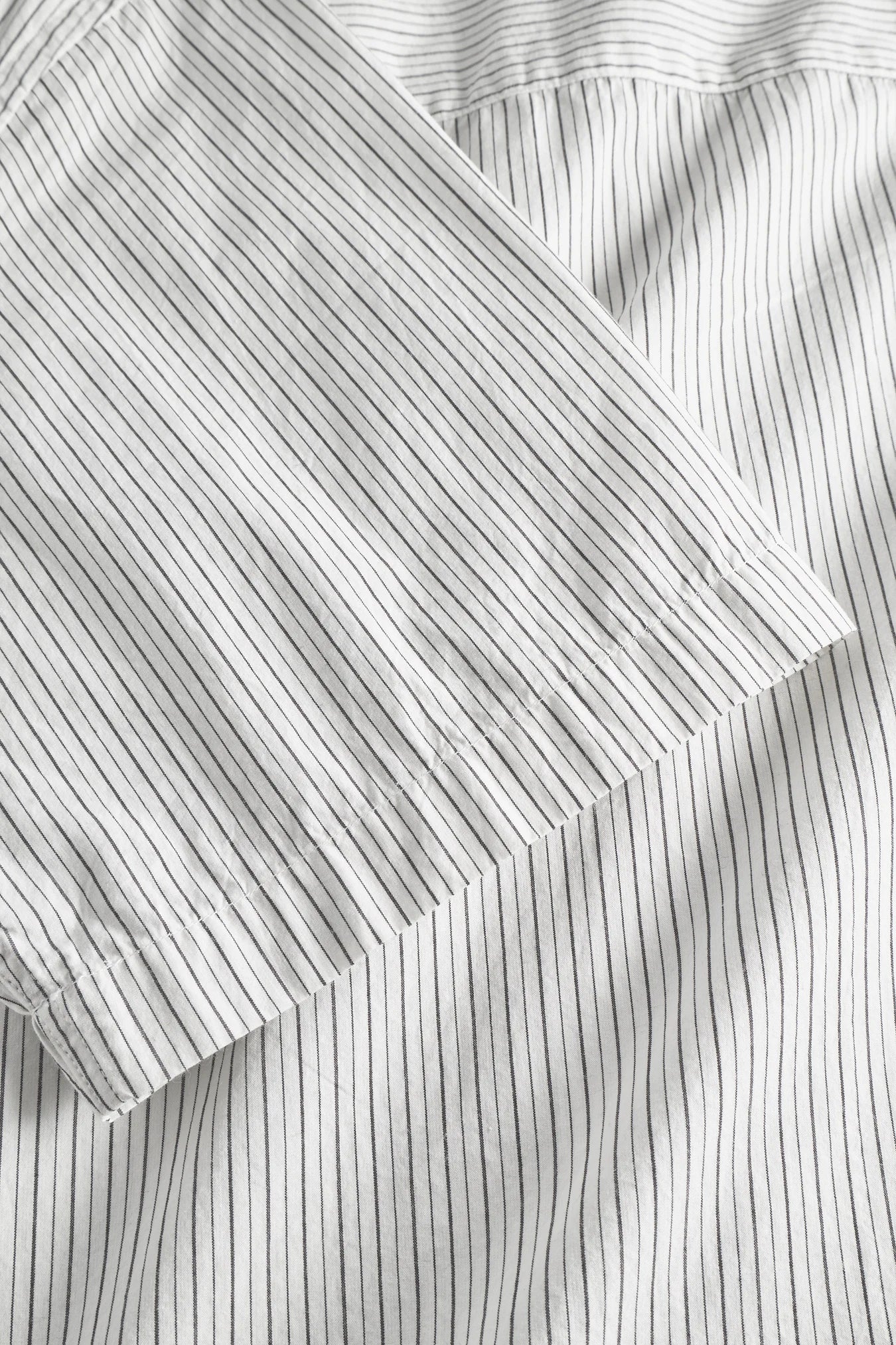 Mads Poplin Stripe SS - Ecru