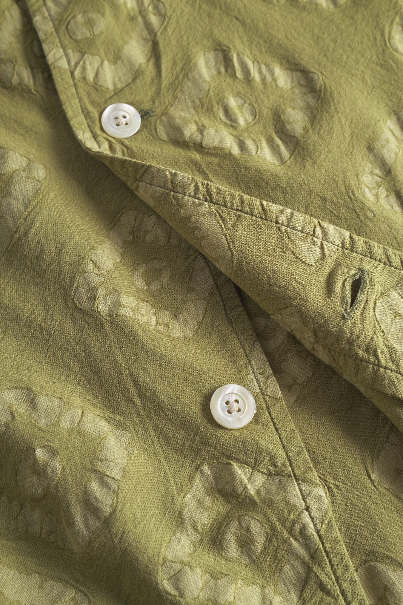 Mads Batik SS Shirt - Moss Green