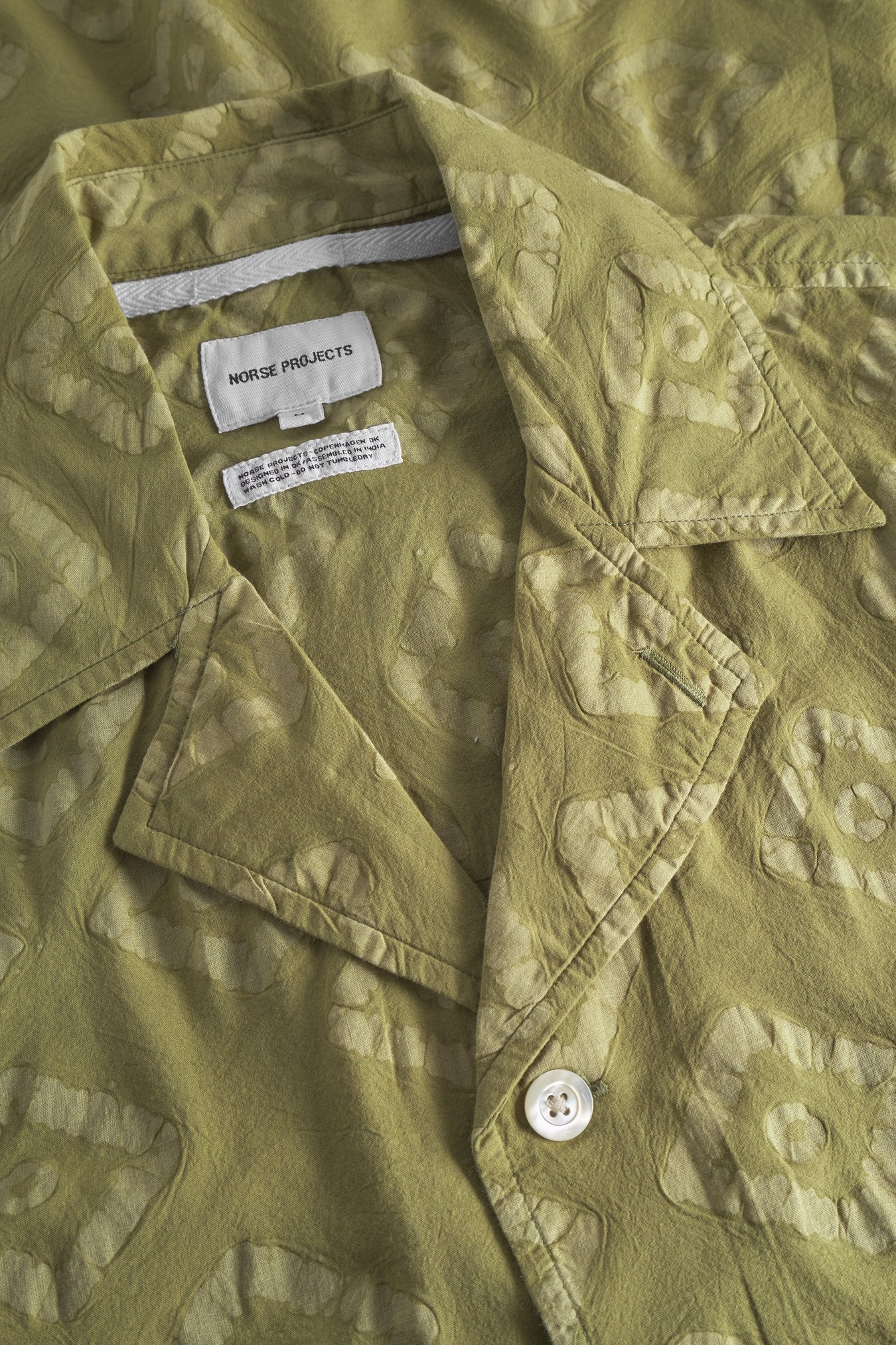 Mads Batik SS Shirt - Moss Green