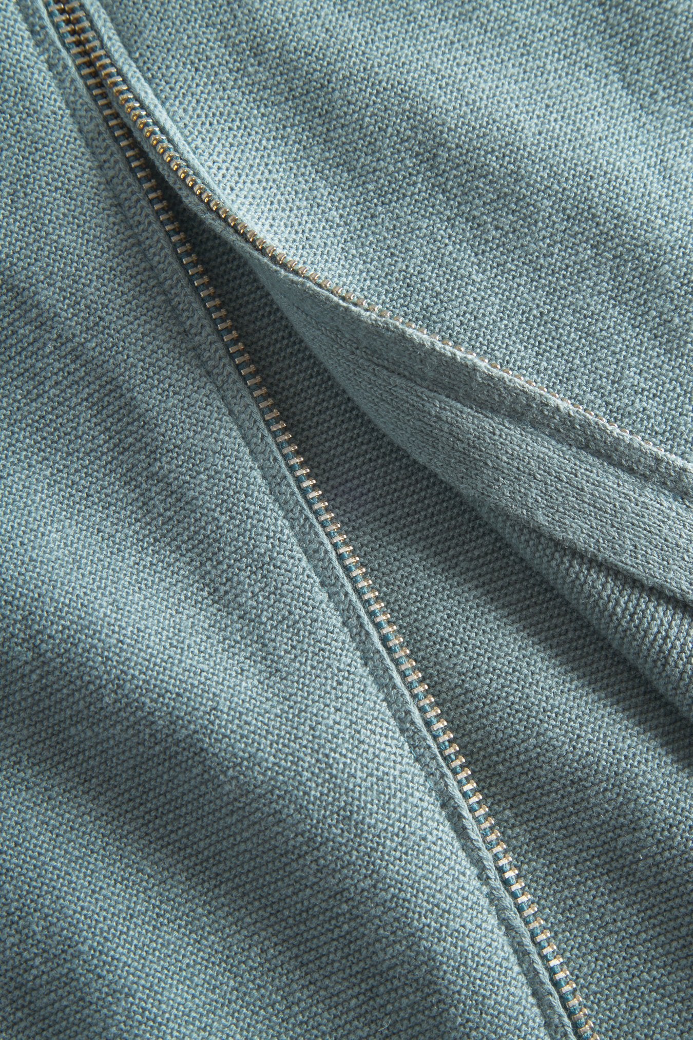 Links Cotton Linen Zip Jacket - Greyish Blue