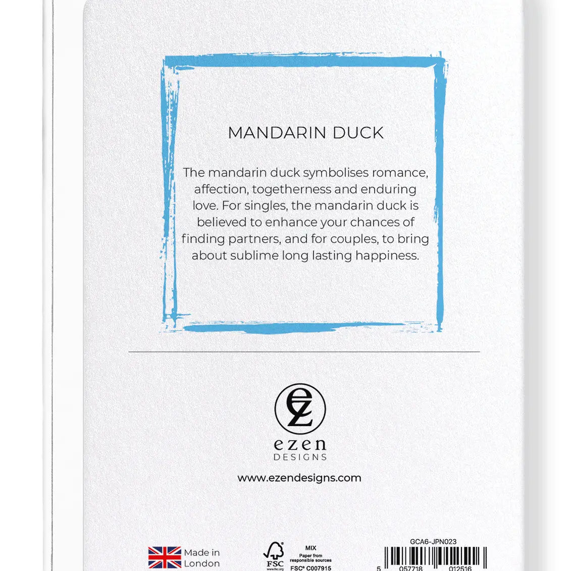 'Mandarin Duck' Japanese Greeting Card