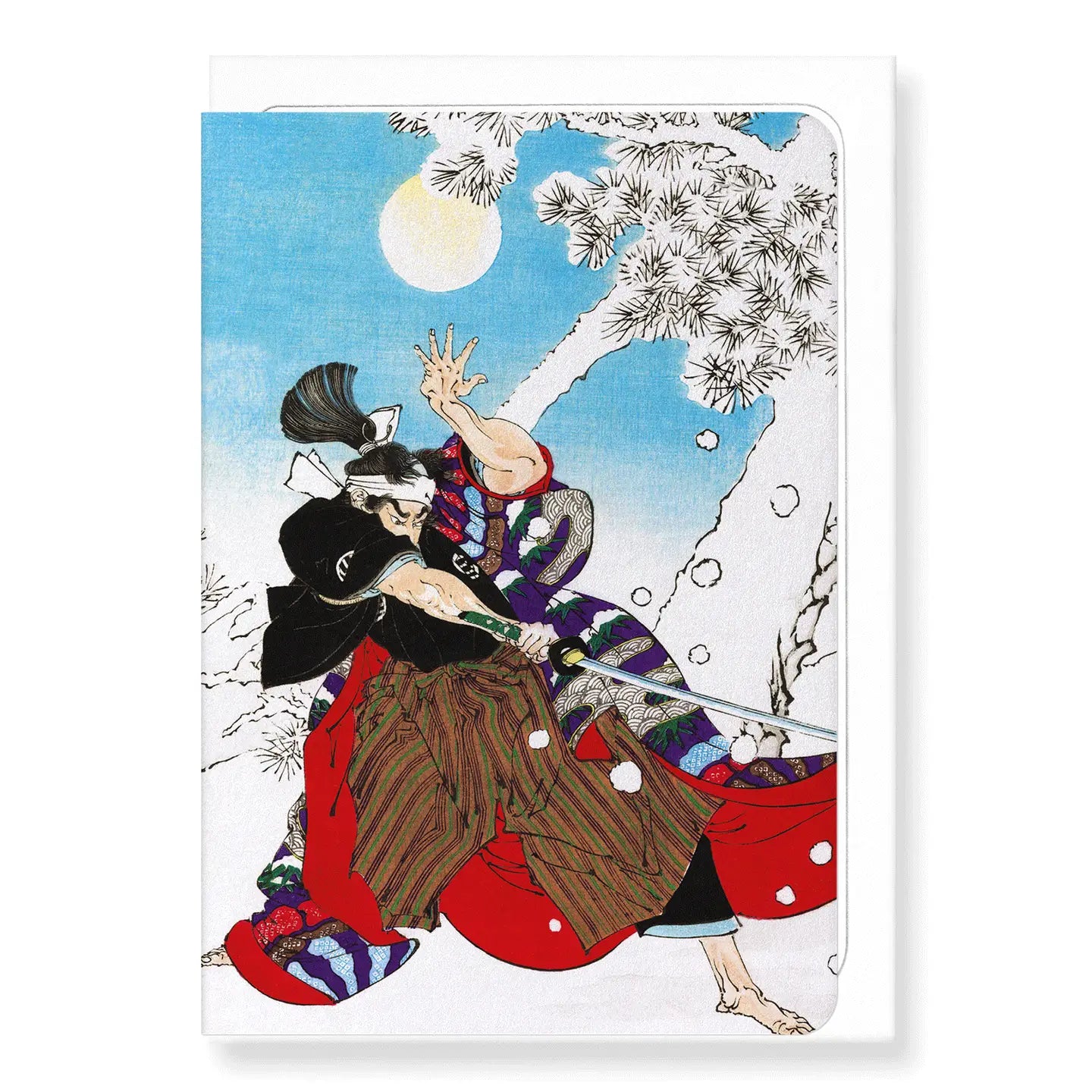 'Kobayashi in the Snow' Japanese Greeting Card