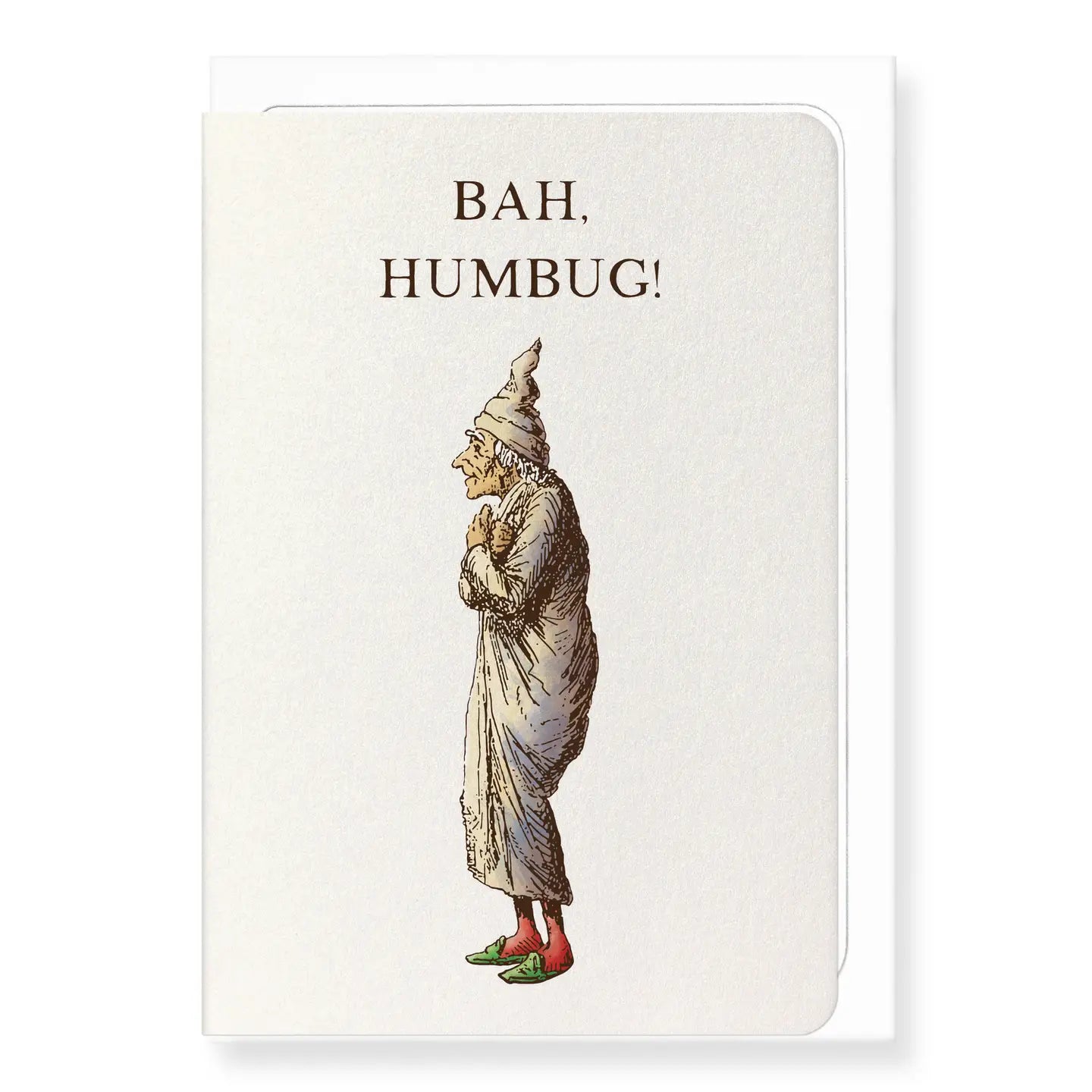 'Scrooge Bah Humbug' 1843 Victorian Greeting Card