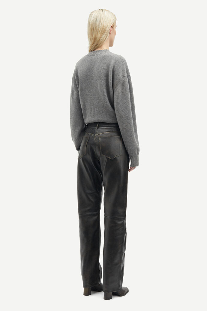 Sabirgette V-Neck Sweater - Grey Melange