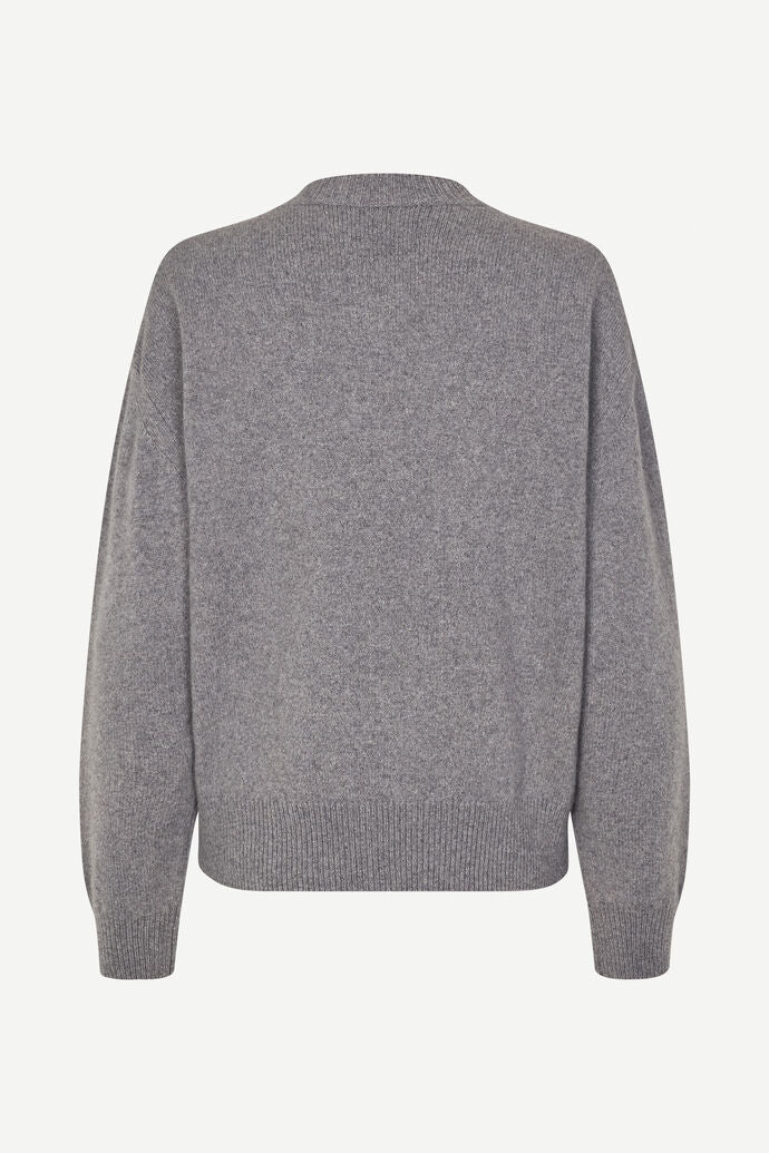 Sabirgette V-Neck Sweater - Grey Melange