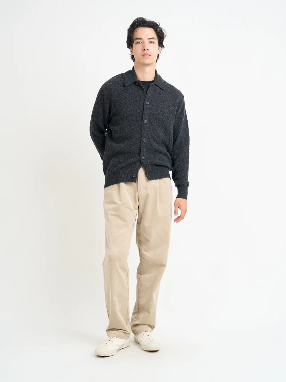 Britten Knitted Cardigan - Jarvis Charcoal