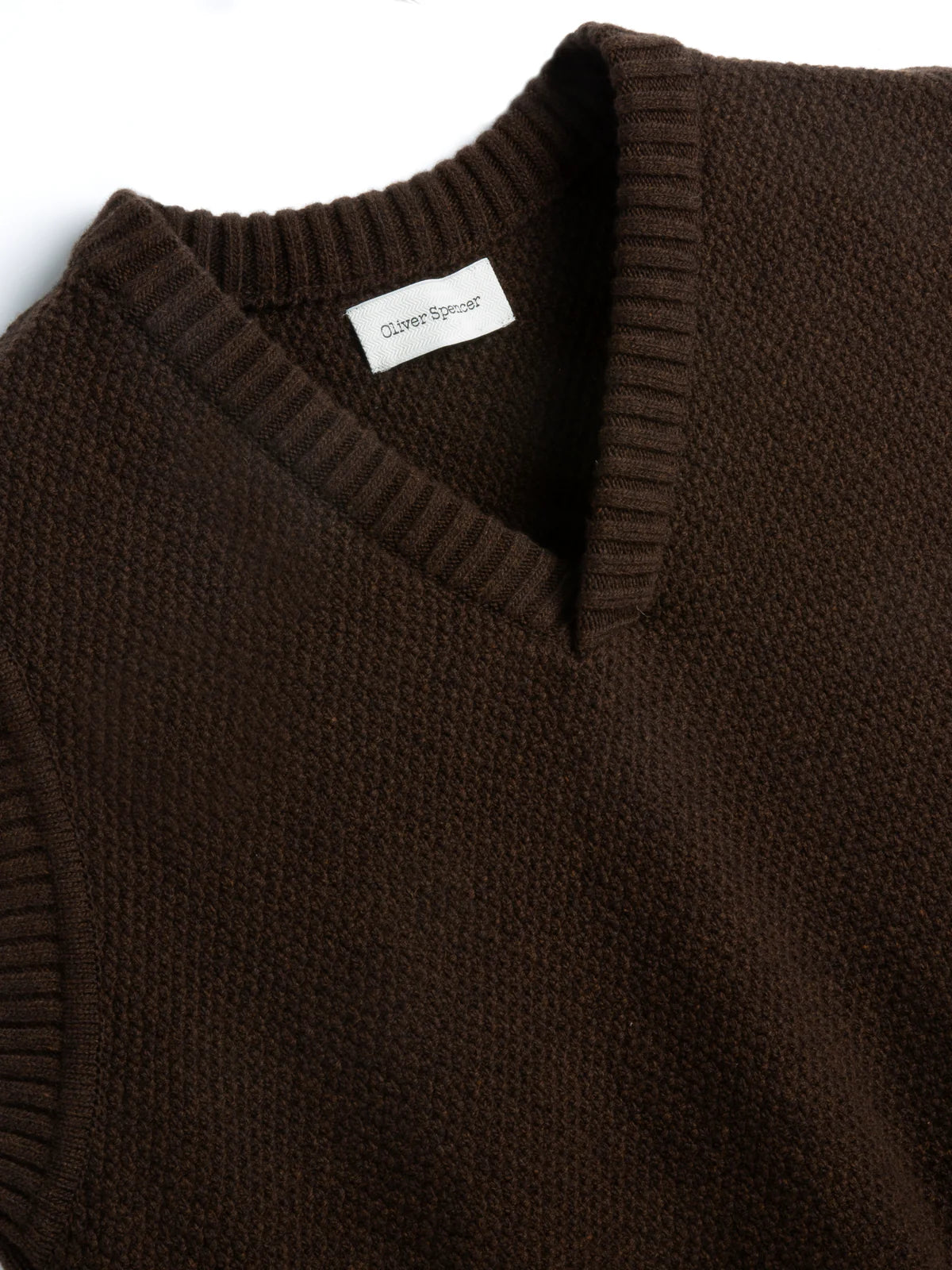 Graves V Neck Vest - Brown