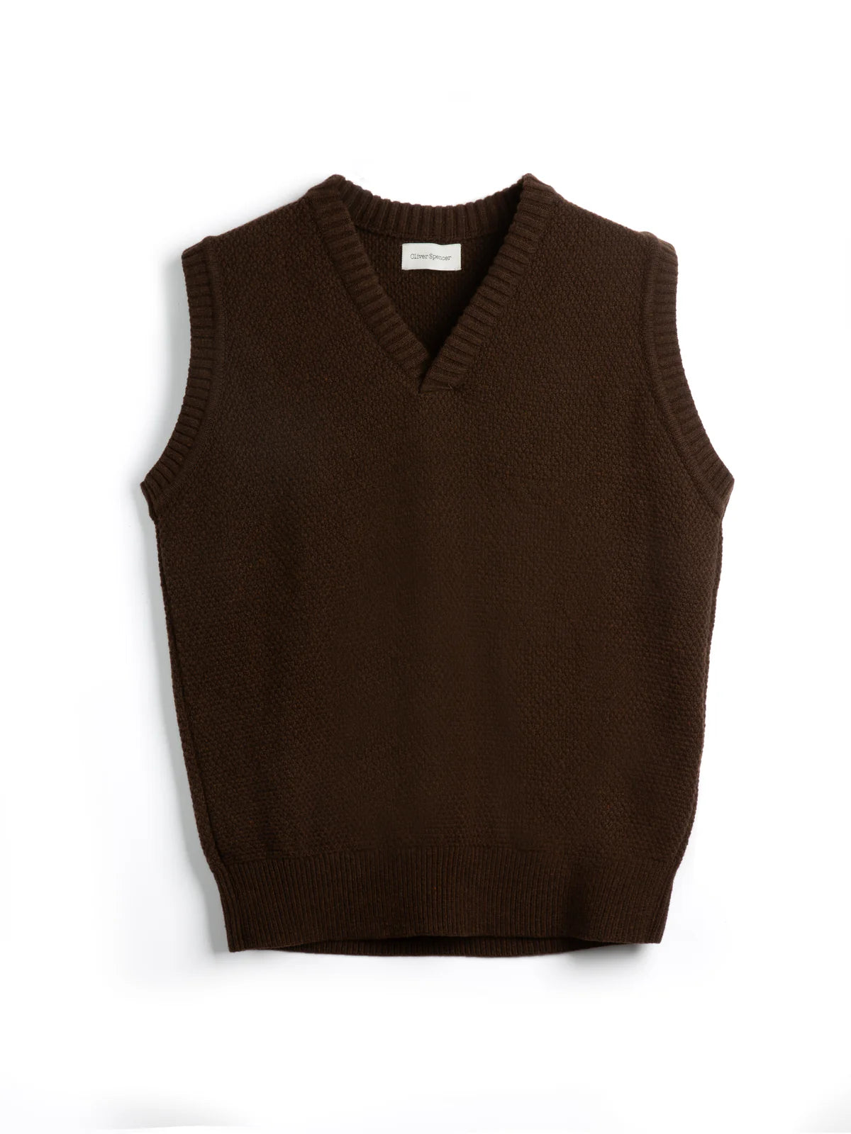 Graves V Neck Vest - Brown