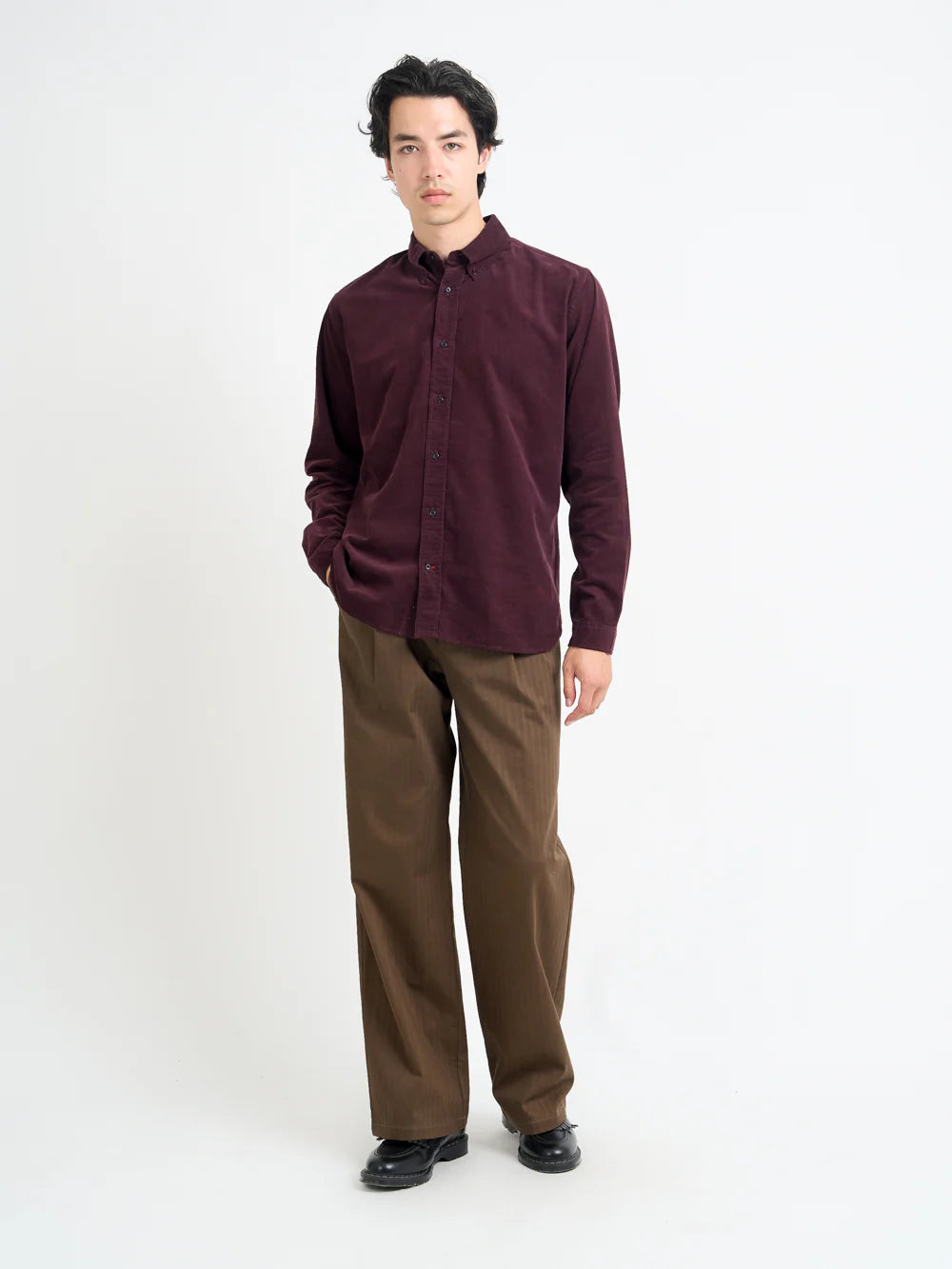 Brook Shirt - Mersey Cord Plum