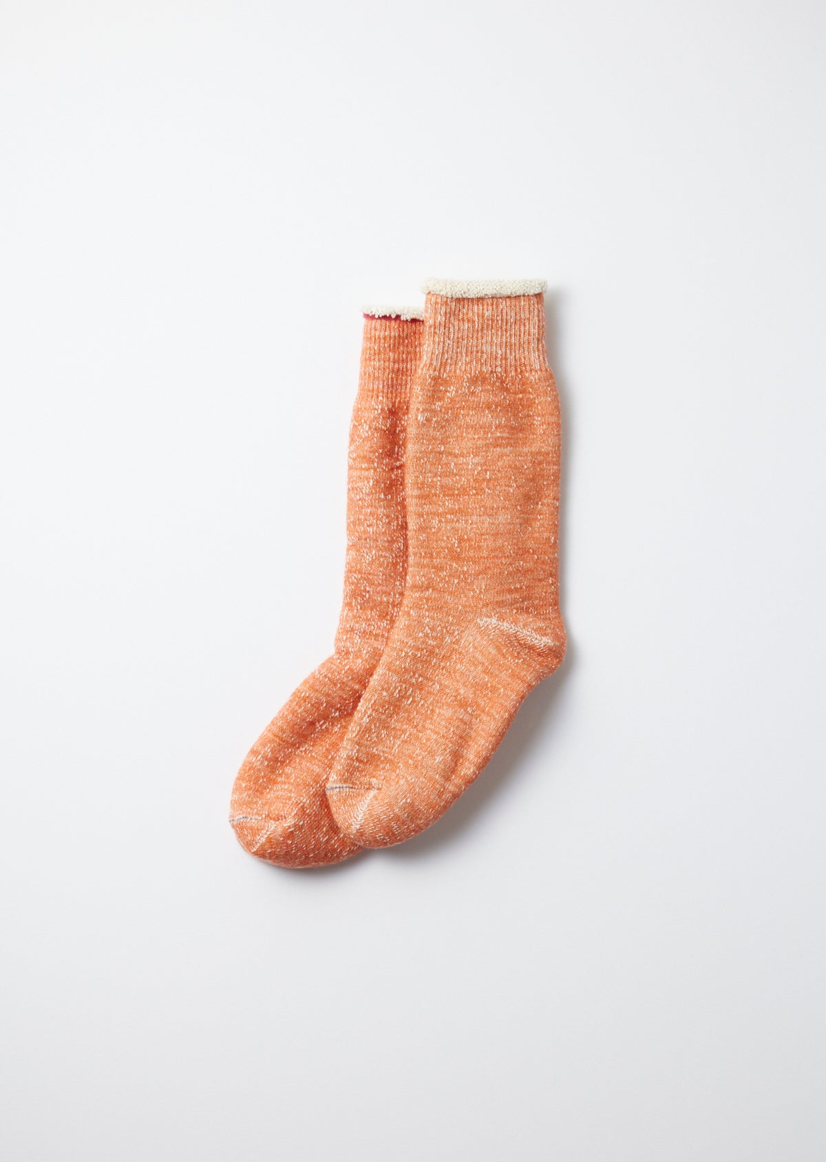 Double Face Crew Socks - Orange - R1001