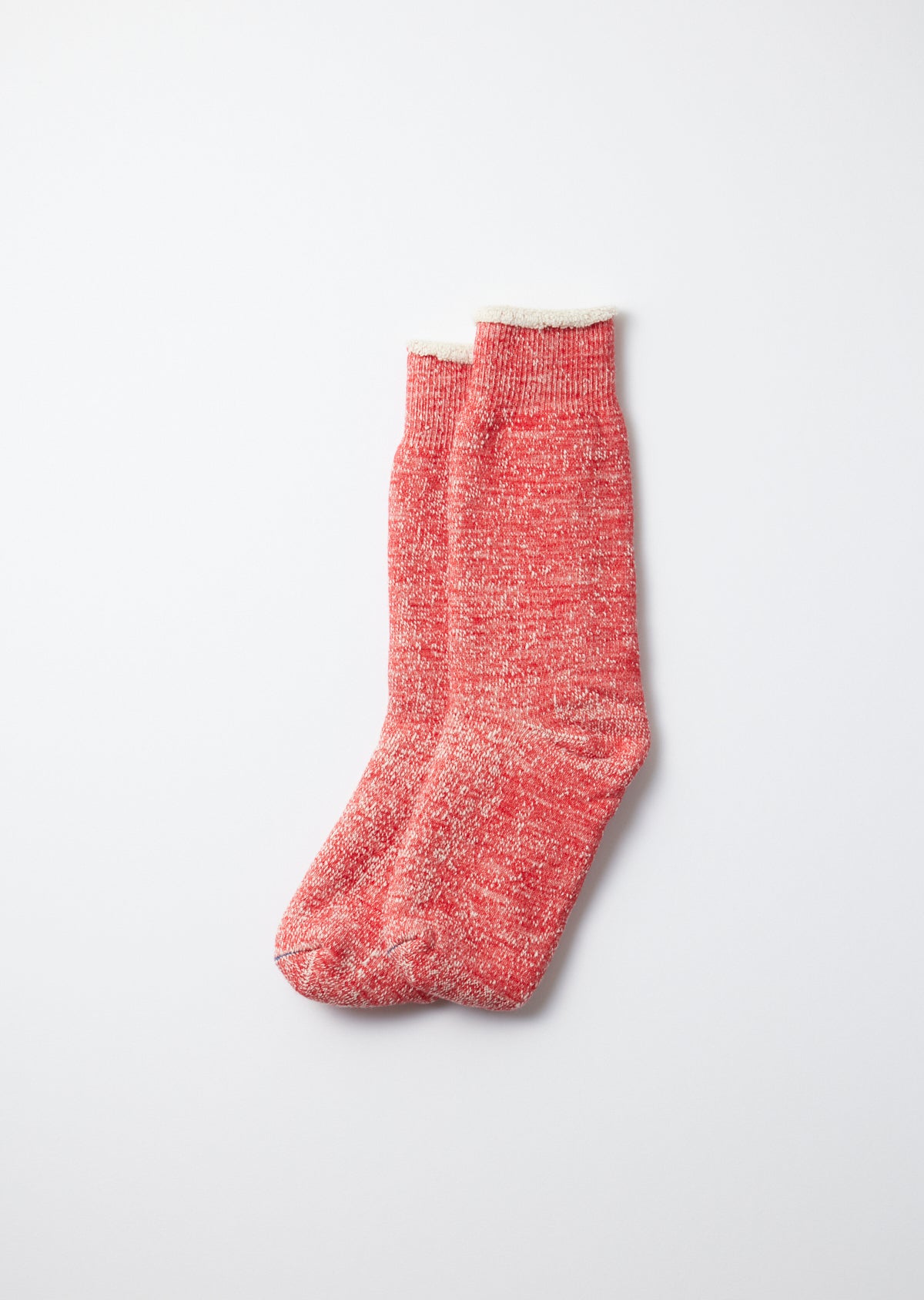 Double Face Crew Socks - Red - R1001