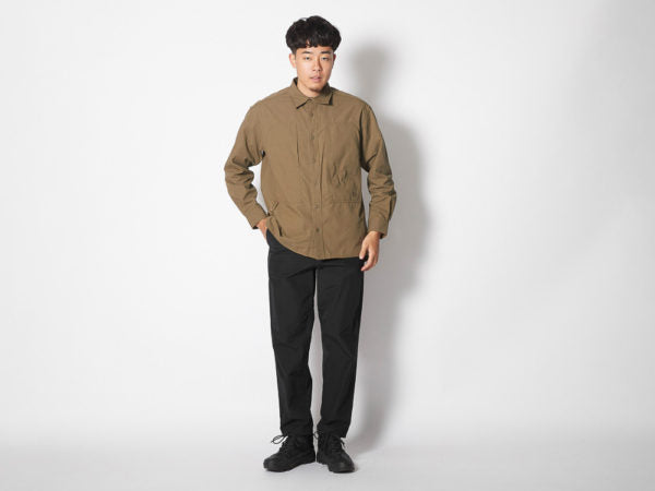 Takibi Light Ripstop Long Sleeve Shirt - Khaki